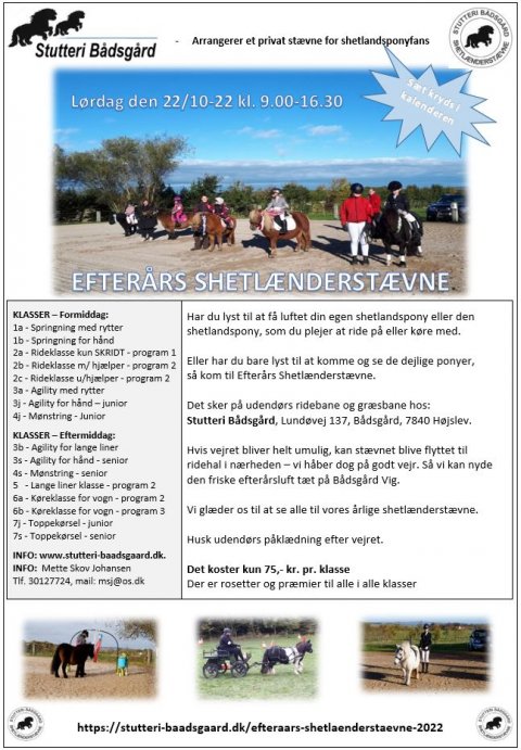 Efterårs Shetlænderstævne 2022